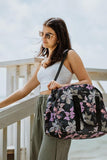Roxy Duffel Bag | Travel | Work | Gym | Fitness | Beach | Everyday Carry | Recycled Materials, Feel Happy - Ocean Spray