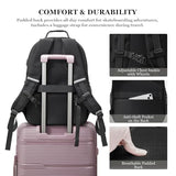 Skateboard Backpack, Large Skateboard Bag for Men and Women Laptop Bag with USB Port, for Skateboarding, College, Travel (Black)