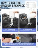 Lendolk Ski Boot Bag Ski and Snowboard Boots Backpack for Ski 60L Vacuum Travel Backpacks with Pump Waterproof Snowboard Boot Bagfor Helmet, Goggles, Gloves, Skis, Snowboard & Accessories(Grey)