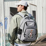 buluuoor Basketball Star 23 Athletes Laptop Backpack Student Backpack Men Women Ultra Light Travel Bag (Black and White1)