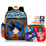 Dragon Ball Z Goku Backpack and Lunch Box Set for Boys School Bundle + More