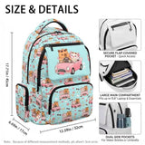 Forchrinse Capybara Backpack for Girls 8-10 10-12 Cute Axolotl School Backpack with Lunch Box Pencil Case Water Bottle Sleeve 4 in 1 Set Kids Bookbag for Elementary Japanese-Style School Bag