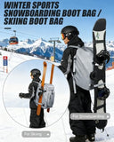 Lendolk Ski Boot Bag Ski and Snowboard Boots Backpack for Ski 60L Vacuum Travel Backpacks with Pump Waterproof Snowboard Boot Bagfor Helmet, Goggles, Gloves, Skis, Snowboard & Accessories(Grey)