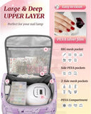 YOREPEK Travel Nail Supplies Organizer Backpack, Holds 96 to 100+ Bottles