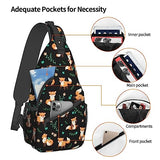 qyopvli Fox Sling Bag Crossbody Backpack Hiking Travel Daypack Chest Bag Lightweight Shoulder Bag For Women Men