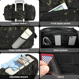 3-in-1 Tactical Gym & Travel Duffle Bag Backpack Men Multi-Functional 45L Military Sports Duffle Bag with Shoe Compartment & Wet Pocket for Workout Weekender Overnight Bag with Molle Webbing, Camo