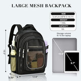 COK Mesh Backpack for School Heavy Duty Mesh Bookbag