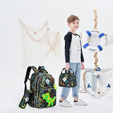 Meetbelify Boys Dinosaur Backpack for Elementary Kindergarten School Bag with Lunch Box Set Kids Backpack Set for Boys Age 6-8