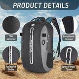 Trudave Waterproof Backpack, Waterproof Submersible Backpack, Floating TPU Coated Dry Bag with Airtight Zipper for Kayak, Fishing, Boating, Hiking (30L)