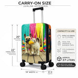 World Traveler Chariot Fiesta Paws Pet Lover 20-Inch Carry-On Hardside Expandable Spinner Luggage with TSA Lock