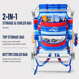 Backpack Beach Chairs for Adults Capacity 300 LBS Low 5 Position Beach Chair with Pouch Straps Folding Lightweight Reclining Aluminum Wide Lay Flat Single