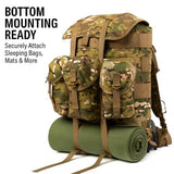 MT Military ALICE Medium Rucksack – 900D ALICE Pack with External Frame, Army Pack with 3 Front Pockets 50L