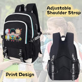 Roffatide Anime Backpack Printed College School Bag Laptop Backpack with USB Charging Port & Headphone Port
