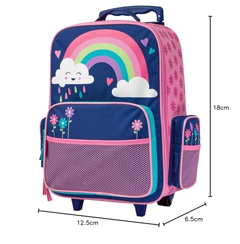 Stephen Joseph Kids Classic Rolling Luggage, Kids Luggage, Toddler Rolling Travel Carry On, Kids Suitcase with wheels,