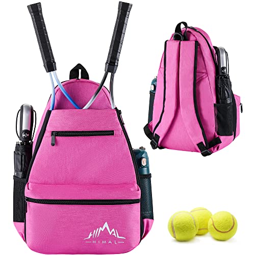 Tennis Backpack - Tennis Bag Holds 2 Rackets for Women and Teenagers (Red)