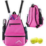 Tennis Backpack - Tennis Bag Holds 2 Rackets for Women and Teenagers (Red)