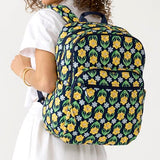 Vera Bradley Women's Premium Cotton Large Bancroft Backpack, Daffodils, One Size