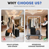 42 * 26IN Hotel Luggage Cart with Top Frame and Hook, 1300 LBS Load Capacity, Platform Truck with Front Frame and 7-inch Rubber Wheels, Ideal for Travel, Resorts, Conference