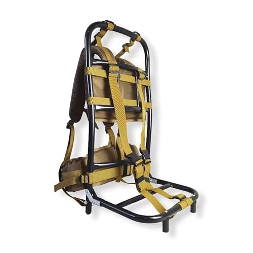 ZRSCHYG Hiking/Hunting Backpack Frame, Aluminum External Frame Backpack, Lightweight & Foldable 28.7 x 14.6 x 9.8 inches (khaki)