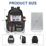 Jeluno Heavy Duty Mesh Backpack for School, Lightweight Black Book Backpack for Beach,Travel(Black)
