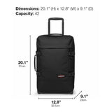 Eastpak Tranverz S – 42L Large Wheeled Luggage with Dual Compartments, TSA Lock, Compression Straps & Smooth-Wheeling System, Sunday Grey