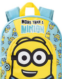 Minions Dave Boys Blue Yellow Backpack Rucksack Adjustable Straps Character Print School Sports Bag Organised Storage