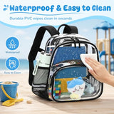 Bluboon Clear Backpack for Stadium Events 12×6×12 See-Through Stadium Approved Small Clear Bag for Concert Sports Outdoor (Black, Mini-12)