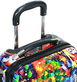 Dejuno Women's 3-Piece Lightweight Hardside Spinner Upright Luggage Set, Parisian Nights
