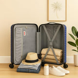 World Traveler Dejuno Abrams 3-Piece Lightweight Hardside Spinner Luggage Set - Black