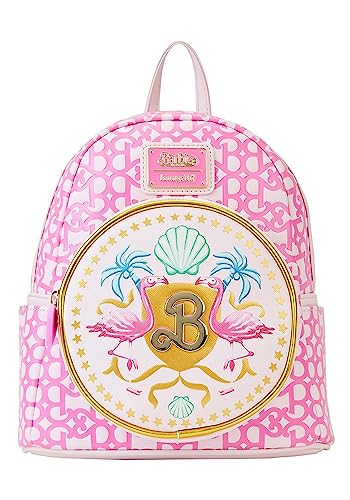 Loungefly Barbie The Movie Logo Double Strap Mini Backpack | Backpacks4Less