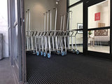 Single Nesting Luggage Cart, Stainless Steel 3-Wheel Design, 300lb Capacity
