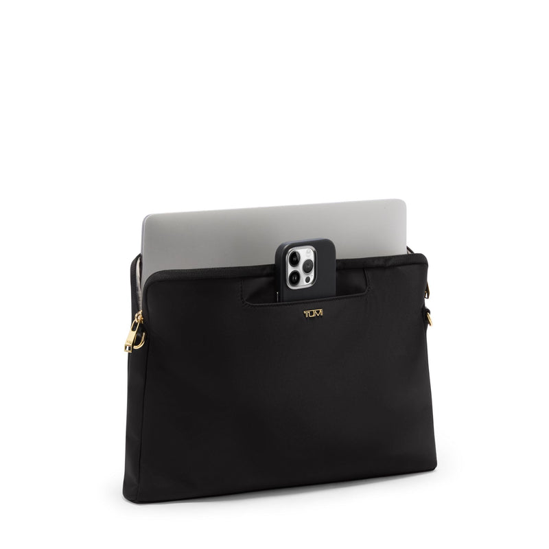 TUMI - Voyageur Dakota Laptop Crossbody - Men's and Women's Work and Commuter Bag - Fits up to 14" Laptop - Black & Gold Hardware