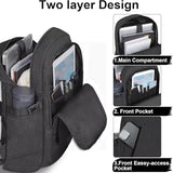 Mancro Business Travel Laptop Backpack, Anti Theft Slim Laptop Bag for Men and Women, Tech Computer Bag Fits 15.6 Inch Laptop and Notebook (Black)