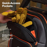 Klein Tools 55604 Rolling Tool Backpack, Tool Bag with 28 Pockets, Heavy Duty Retractable Handle, Large Storage Interior, 3-Inch Wheels