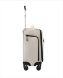 LUGGEX 16 Inch Underseat Carry On Luggage with Spinner Wheels, UDS Softside Lightweight Suitcase for 2-Day Travel (UX-Pro, Beige, 16-Inch)