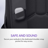 Alienware 16 Backpack - AW5625P - 21L Capacity, 3D Breathable mesh, Magnetic pocket organizers, RFID safe pocket, Weather resistant, 3D Iridescent reflective Alienware logo - Alienware Black