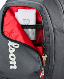 WILSON 2025 Tour Tennis Backpack - Black/White, Holds up to 2 Rackets