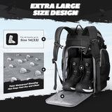 Maelstrom Ski Boot Bag,55L Large Ski Boots Travel Backpack for Men Women，Waterproof Snowboard Boot Bag for Travel Stores Gear Including Ski Helmet, Goggles, Gloves, Skis & Accessories
