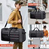 WITZMAN Foldable Duffle Bag for Men Large 65L Travel with Shoe Compartment