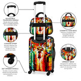 World Traveler Paris Nights 4-Piece Polycarbonate Spinner Luggage Set – Expandable Hardside Suitcases with TSA Lock, 20" Carry-On, 24" Medium, 28" Large Checked Luggage & 13" Travel Case