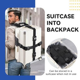 Luggage Backpack Conversion System Luggage Connector Straps – Cross Shaped External Frame Backpack with Handle, Quick-Release Lock, Backrest –Backpack Luggage Strap for Suitcase, Trolley, Handbag