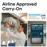 VATILIN 20 Inch Aluminum Frame Hardside Carry On Luggage, Airline Approved Zipperless Lightweight Suitcase with Spinner Wheels & TSA Lock for International Travel & Business, Silver