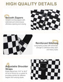 VASCHY Corduroy Backpack for School, Lightweight School Bag for Elementary, Middle & High School, Teen Bookbag, Casual Travel Daypack Black White Checkered