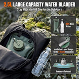Pankay 25L Hydration Backpack Hiking, Hiking Backpack with Water Bladder, Detachable Phone Pouch & Helmet Holder, Lightweight Water Backpack for Men Women Hiking Biking Running Camping Travel