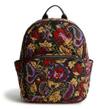 Vera Bradley Women's Premium Cotton Small Banbury Backpack, Midnight Garden Paisley, One Size