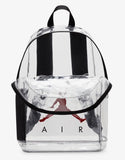 Nike Jordan Clear Backpack With Matching Accessory Case 2pc 2 Piece Set 3 Pocket (Black/Red)