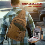 Vertx Siege 15L Tactical Sling - Lightweight 330D Nylon CCW Bag, Water-Resistant, with 500D MOLLE, and Ambidextrous Design, Wolf Grey