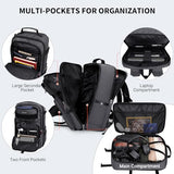 WITZMAN Carry On Travel Backpack for Men Large Convertible 45L Duffle Bag fit 17 Inch Laptop and Toiletry Bag Lightweight Bathroom Bag Water-resistant