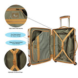 Chariot Regal Vintage Style 2-Piece Hardside Carry-On Retro Train Case Spinner Luggage Set - Ivory