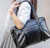 Chillpaper Japanese Shoulder Bag Tote, Large Size, Black